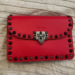 red cross body hand bag